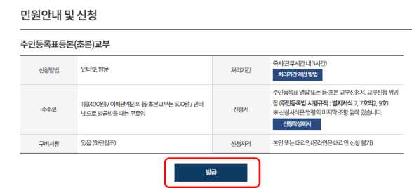 주민등록등본 인터넷발급